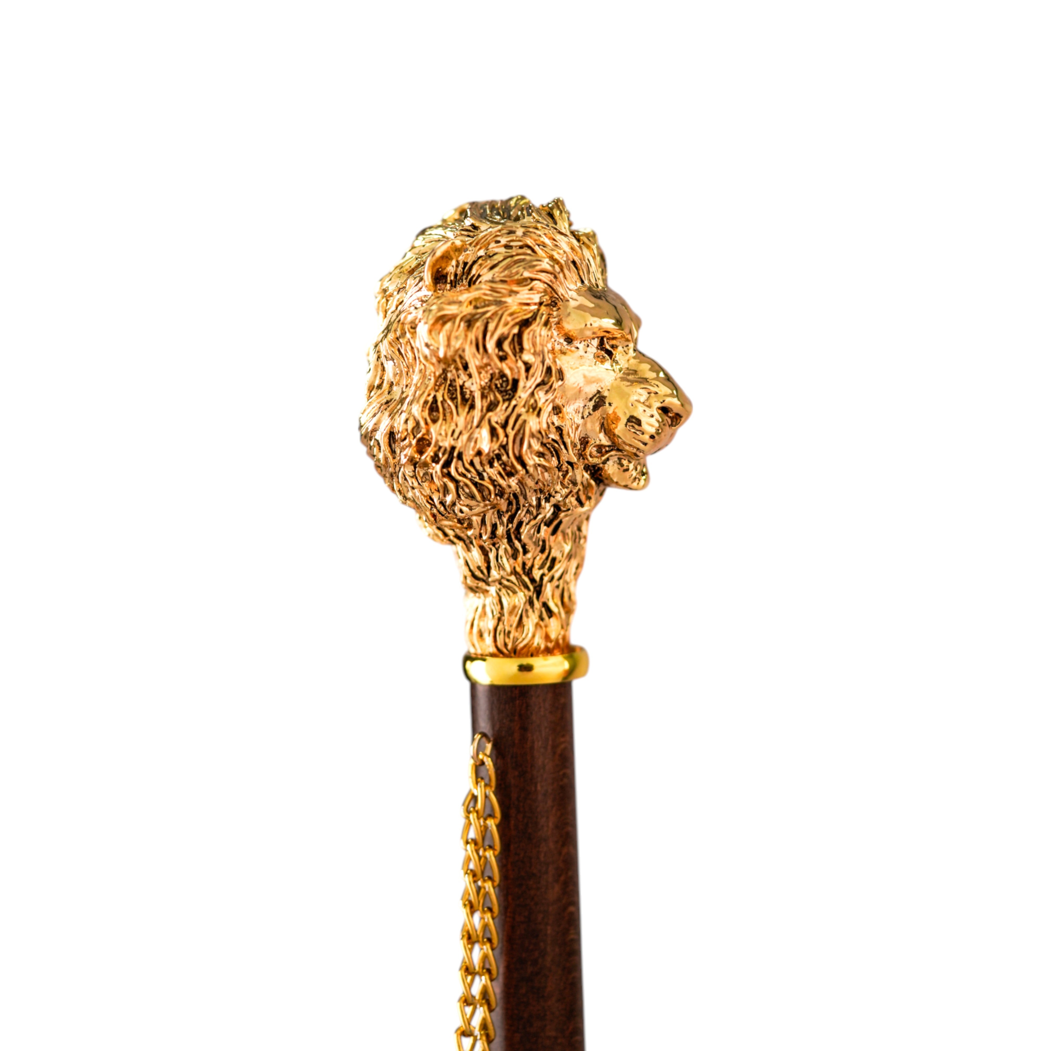 Regal Elegance from the Heart of the Savannah - Goldplated 24K Lion handle