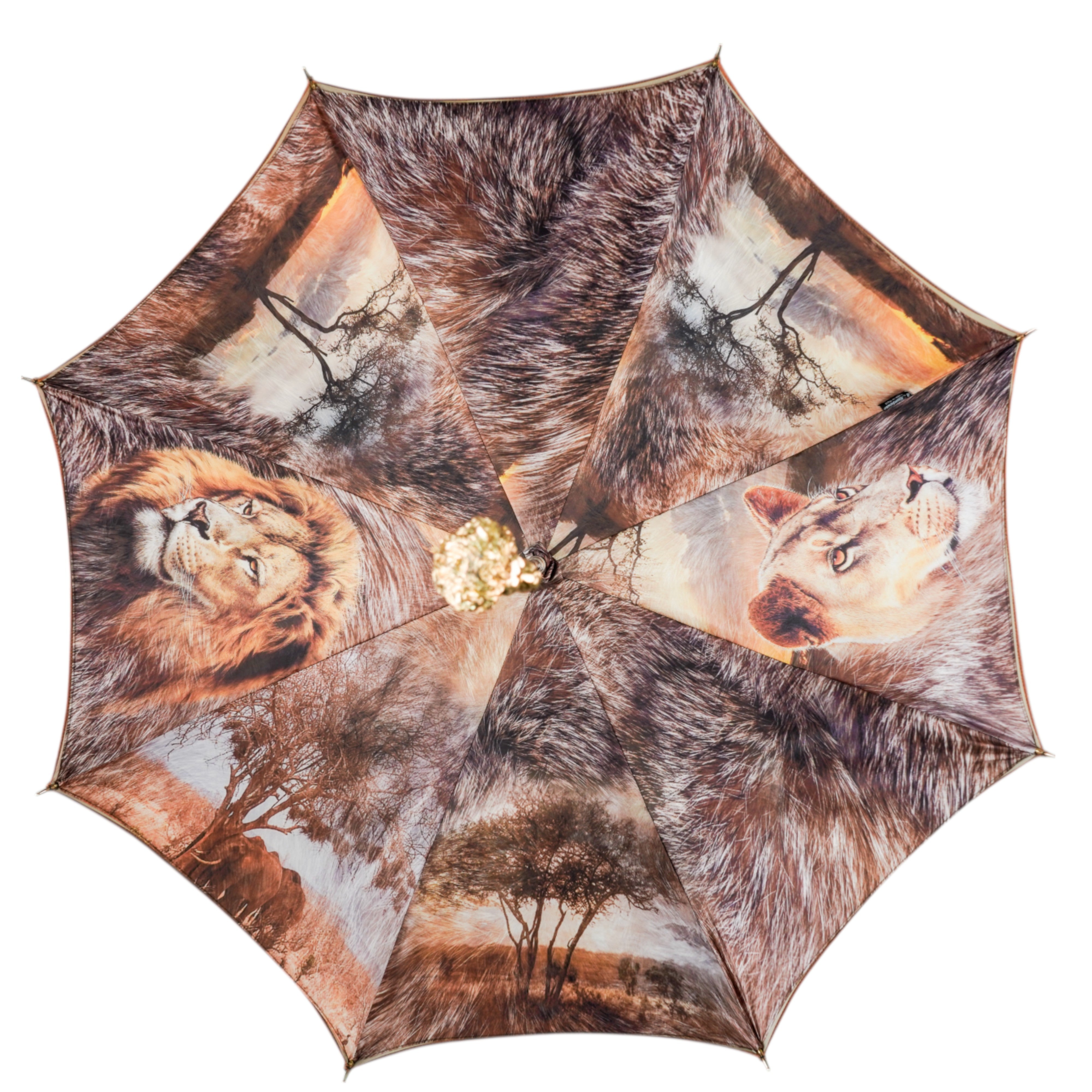 Regal Elegance from the Heart of the Savannah - Goldplated 24K Lion handle