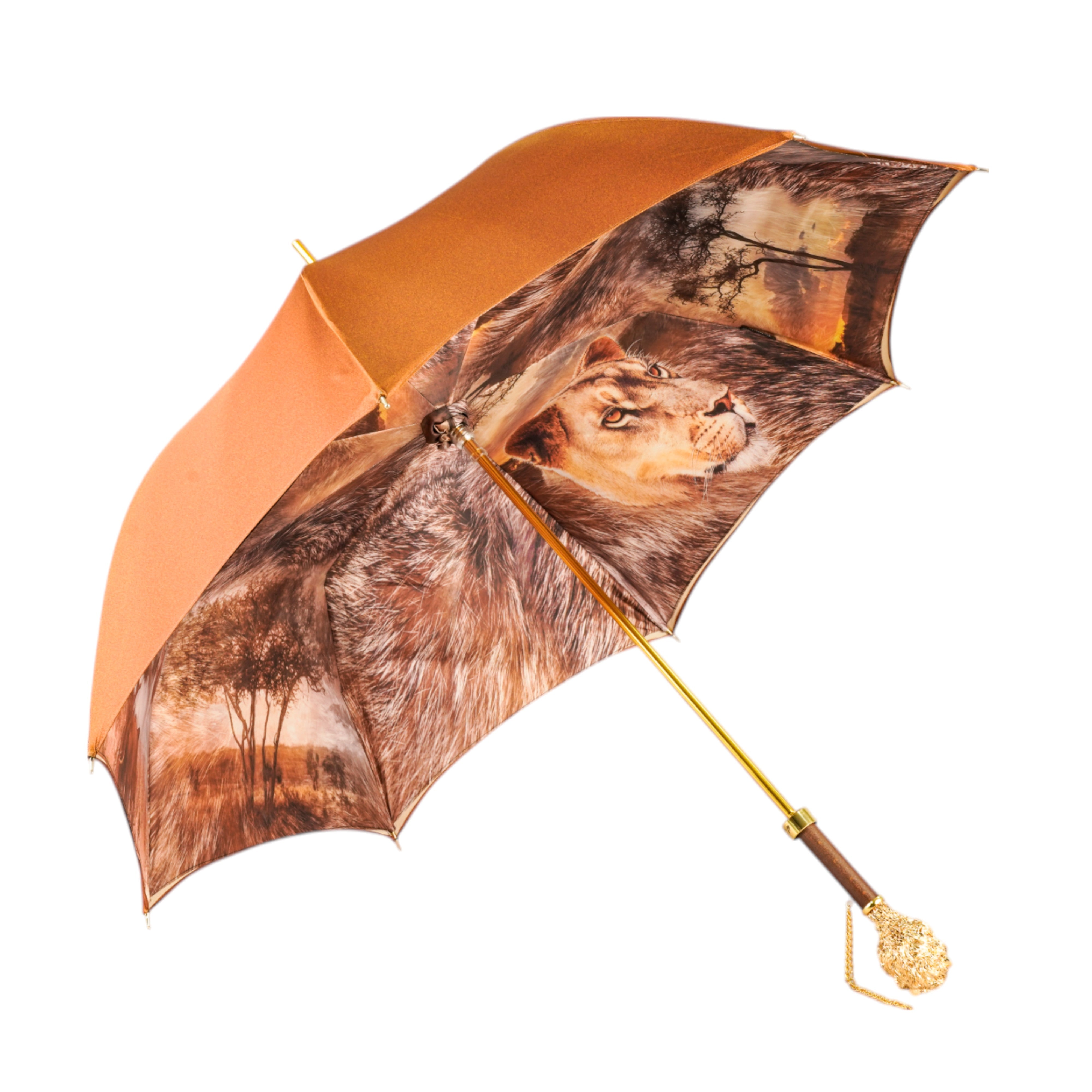 Regal Elegance from the Heart of the Savannah - Goldplated 24K Lion handle
