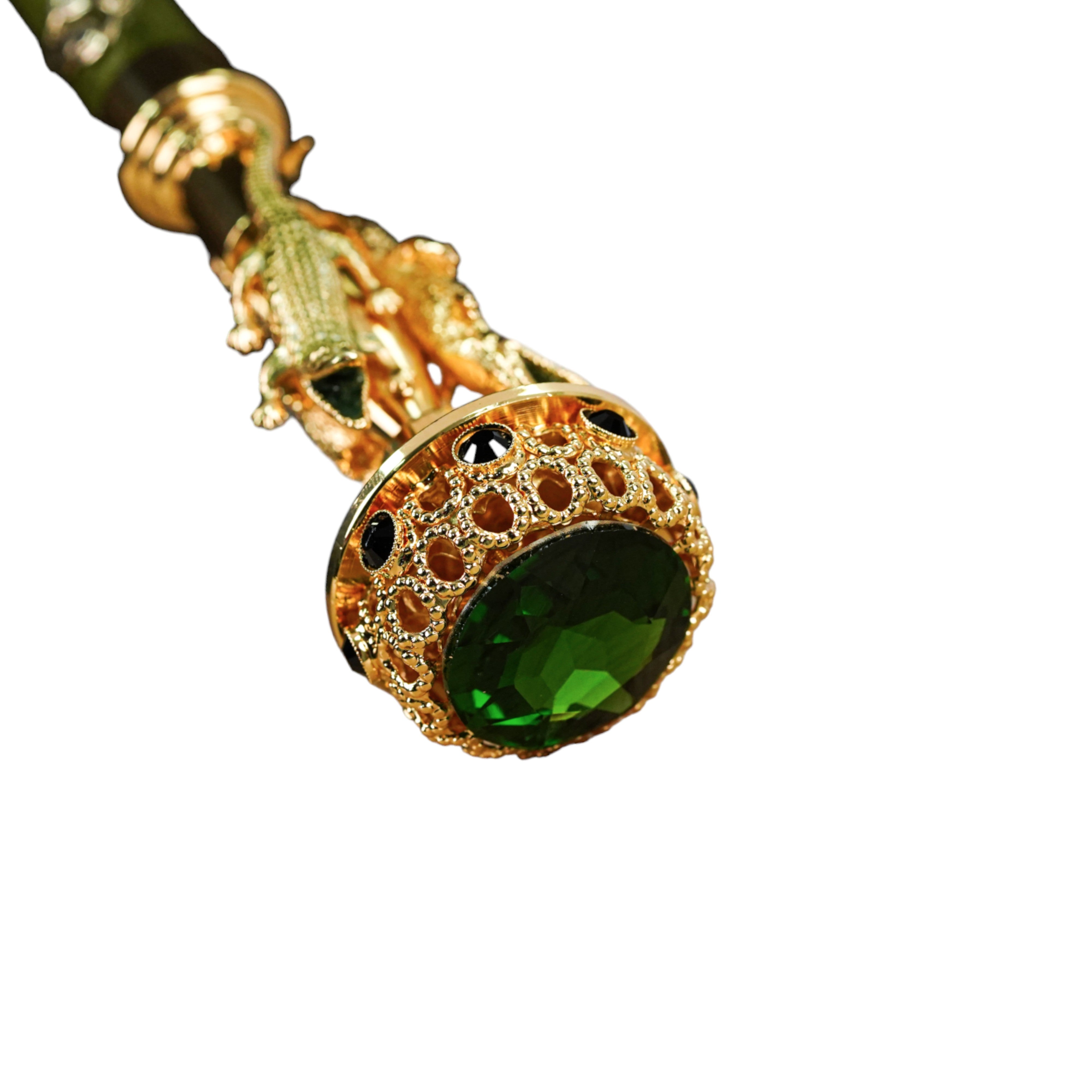 COLECCIÓN LIMITADA - ilMarchesato exclusivo con mango de cocodrilo en oro de 24K