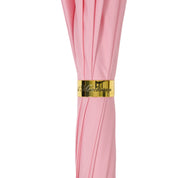 COLLEZIONE LIMITATA - Ombrello rosa con manico placcato oro e pietra di quarzo