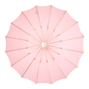 COLLEZIONE LIMITATA - Ombrello rosa con manico placcato oro e pietra di quarzo