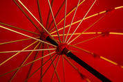 LIMITED COLLECTION - Exclusive Red Umbrella with Jeweled Panther Handle