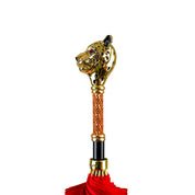 LIMITED COLLECTION - Exclusive Red Umbrella with Jeweled Panther Handle