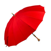LIMITED COLLECTION - Exclusive Red Umbrella with Jeweled Panther Handle