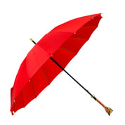 LIMITED COLLECTION - Exclusive Red Umbrella with Jeweled Panther Handle