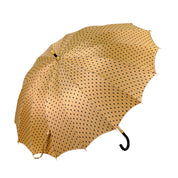 COLLEZIONE LIMITATA - Ombrello dorato a pois in jacquard