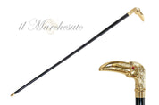 Handmade Toucan Walking stick - 24K gold-plated