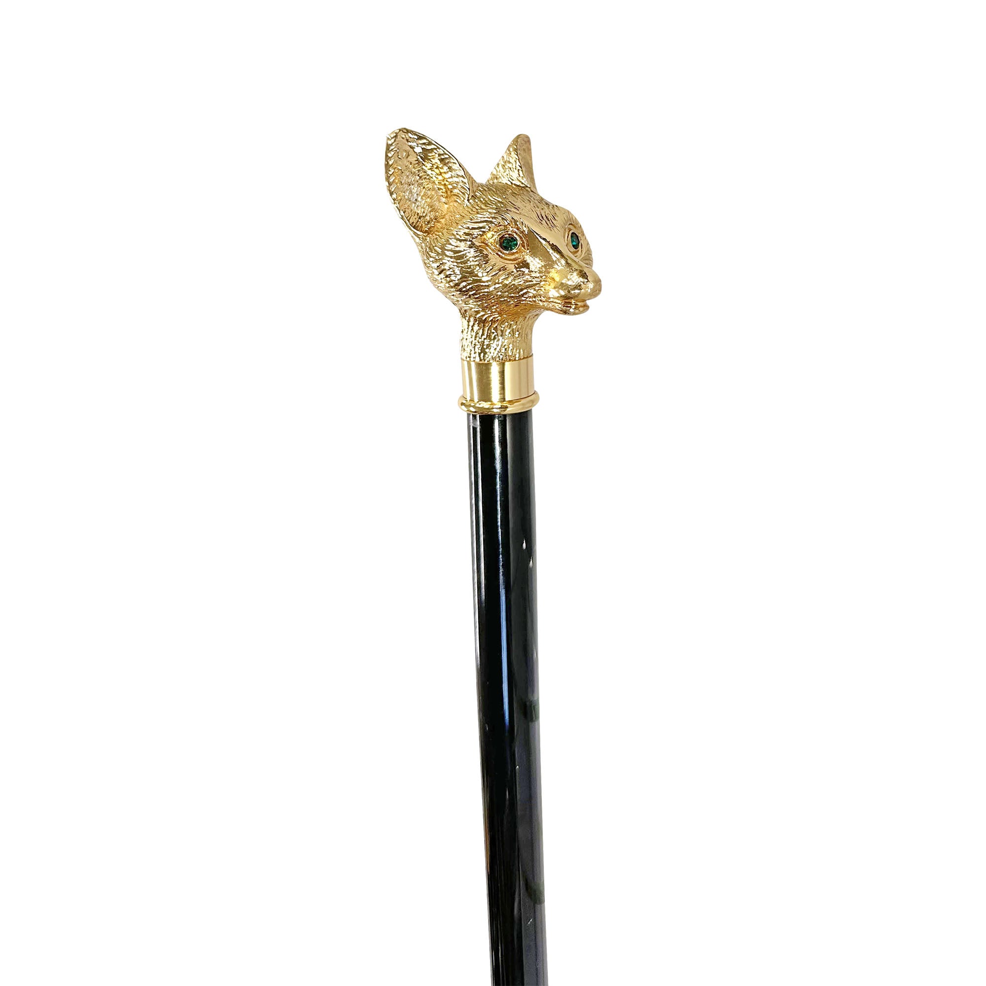 Handmade Fox Walking stick - 24K gold-plated – ilMarchesato