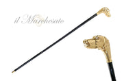 Handmade Pointer dog Walking stick - 24K gold-plated