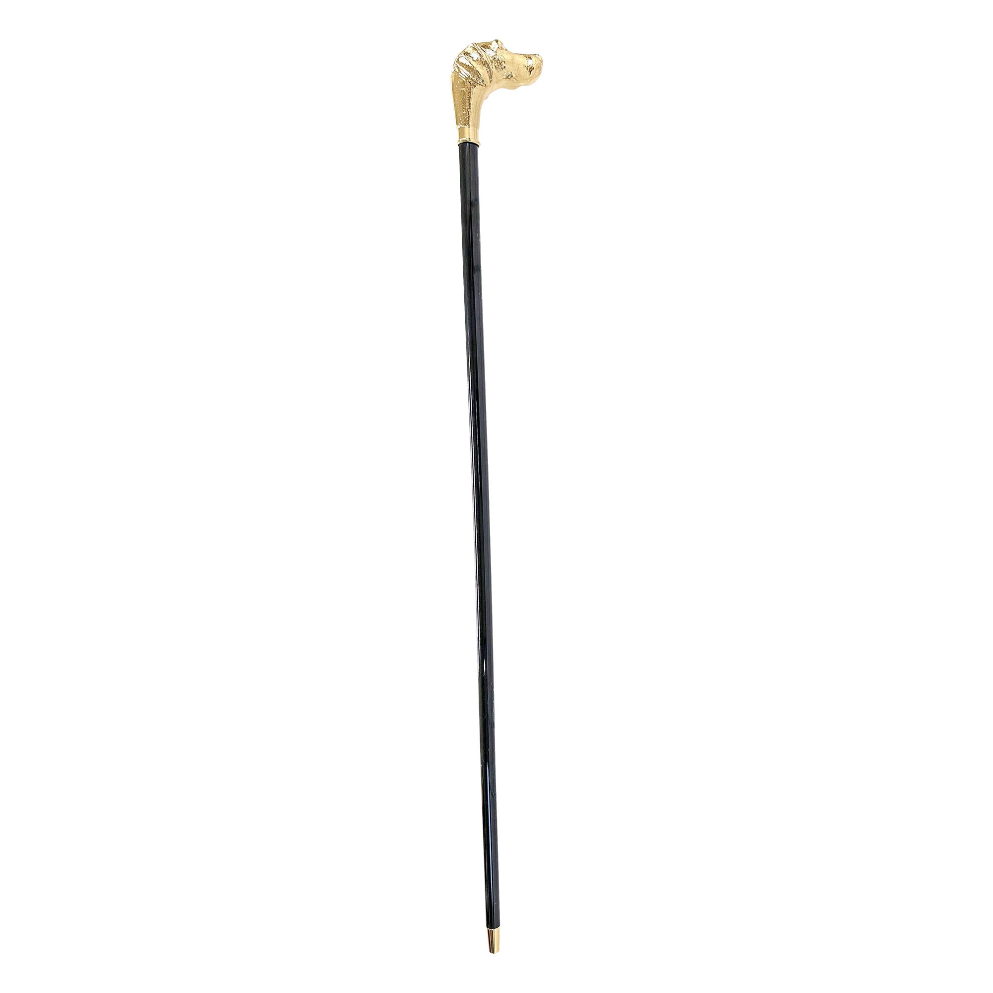 Handmade Pointer dog Walking stick - 24K gold-plated