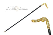Handmade Snake Walking stick - 24K gold-plated