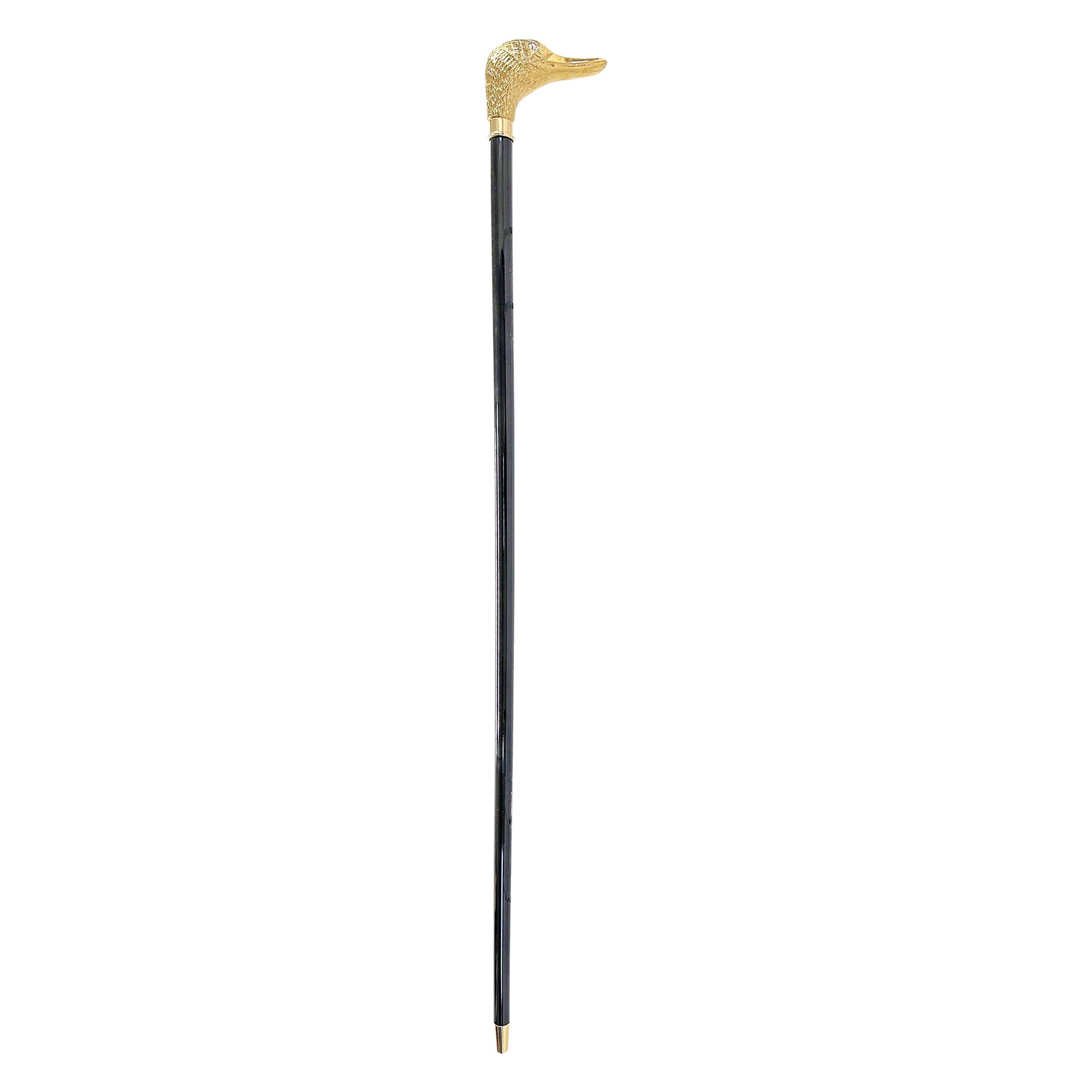 Handmade duck Walking stick - 24K gold-plated – ilMarchesato