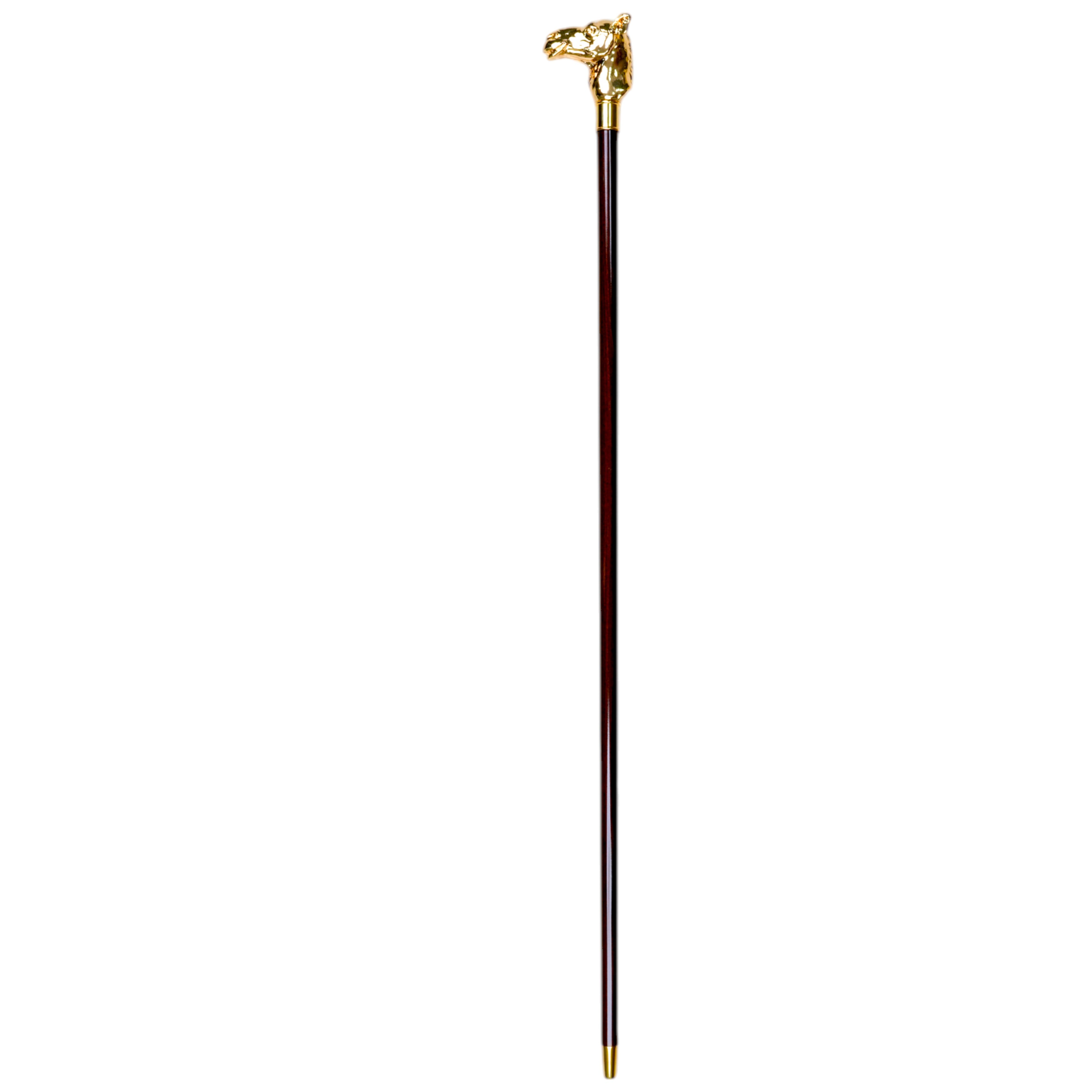 Luxury Walking Stick with Gold-Plated Camel Handle
