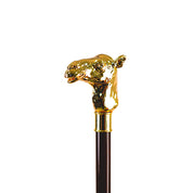 Luxury Walking Stick with Gold-Plated Camel Handle