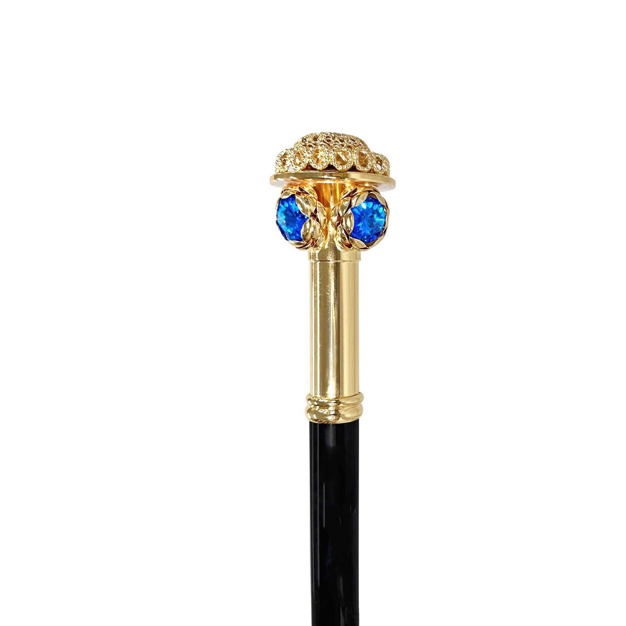 Walking stick with flower and "Capri" crystals