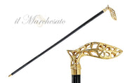 walking stick in perforated metal - 24K goldplated