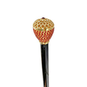 Luxury Walkingsticks - Red Crystals Encrusted Knob