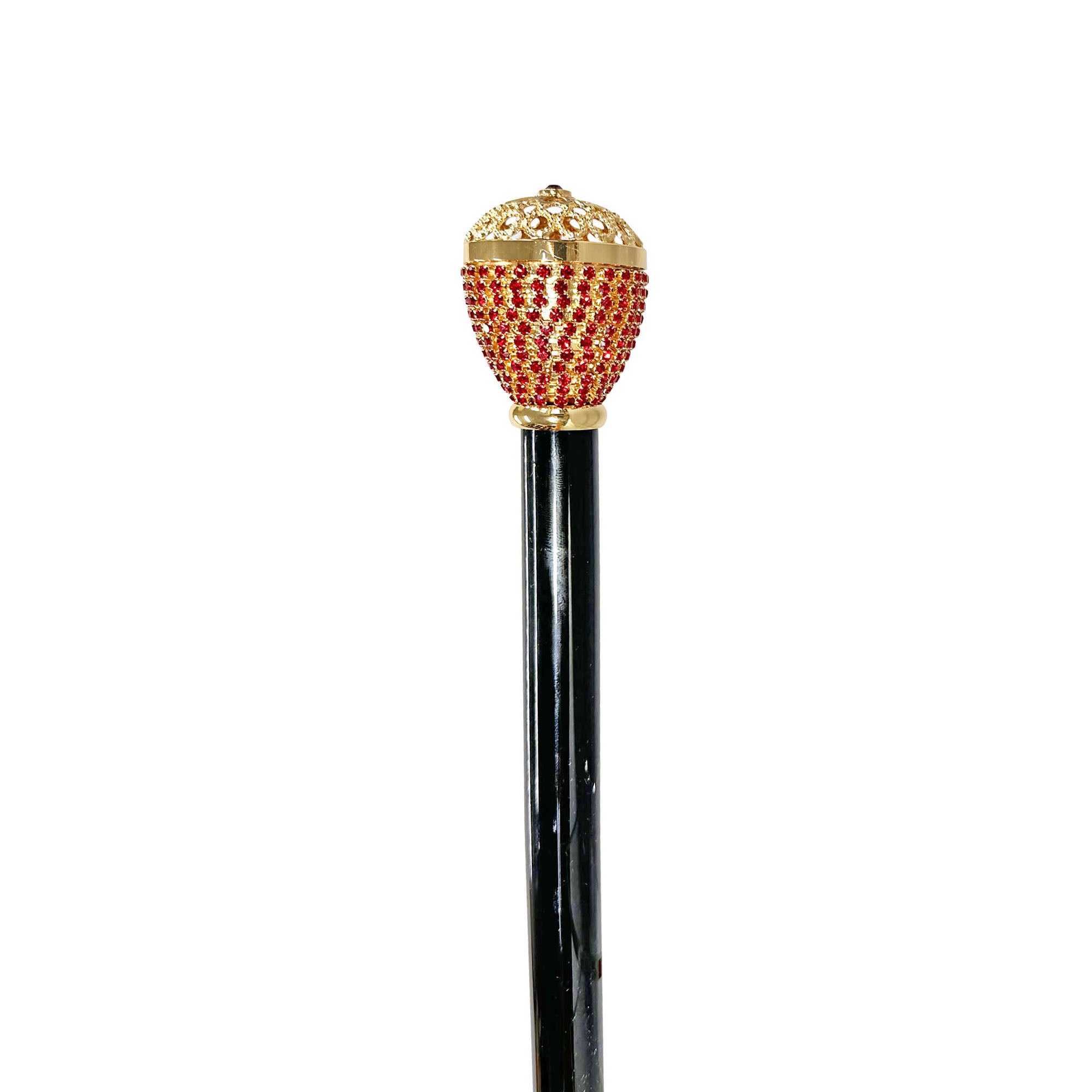 Luxury Walkingsticks - Red Crystals Encrusted Knob