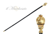 24K Gold Plated Round Ball Knob with crystals