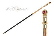 Majestic cane 24K goldplated with crystals - Limited collection