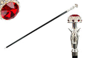 LIMITED COLLECTION - crocodile Handle -  ilMarchesato luxury Walking stick Silverplated 925