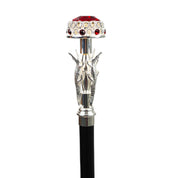 LIMITED COLLECTION - crocodile Handle -  ilMarchesato luxury Walking stick Silverplated 925