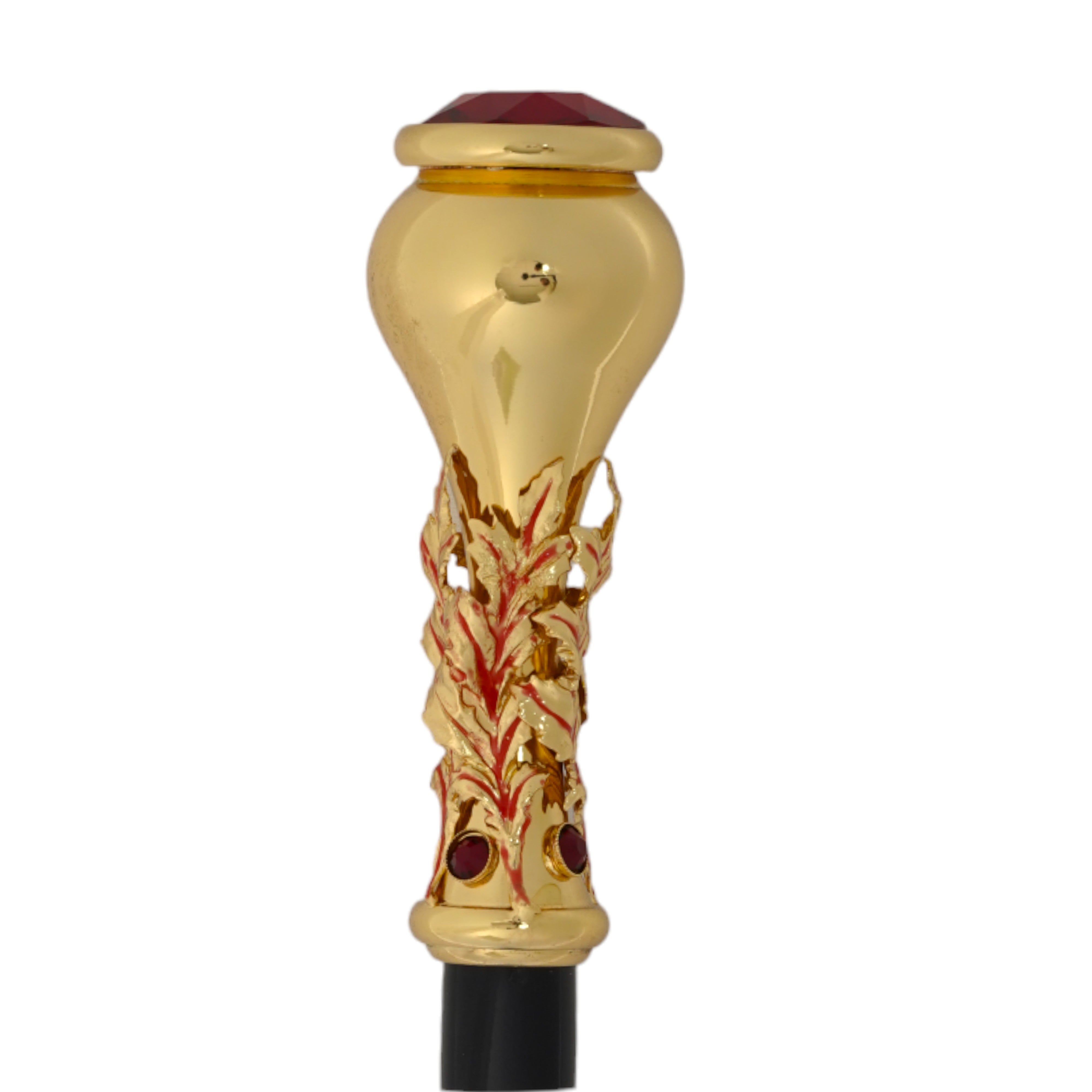 Italian Artisan Excellence: Luxury Walking Cane with 24K Gold Plating and Crystals