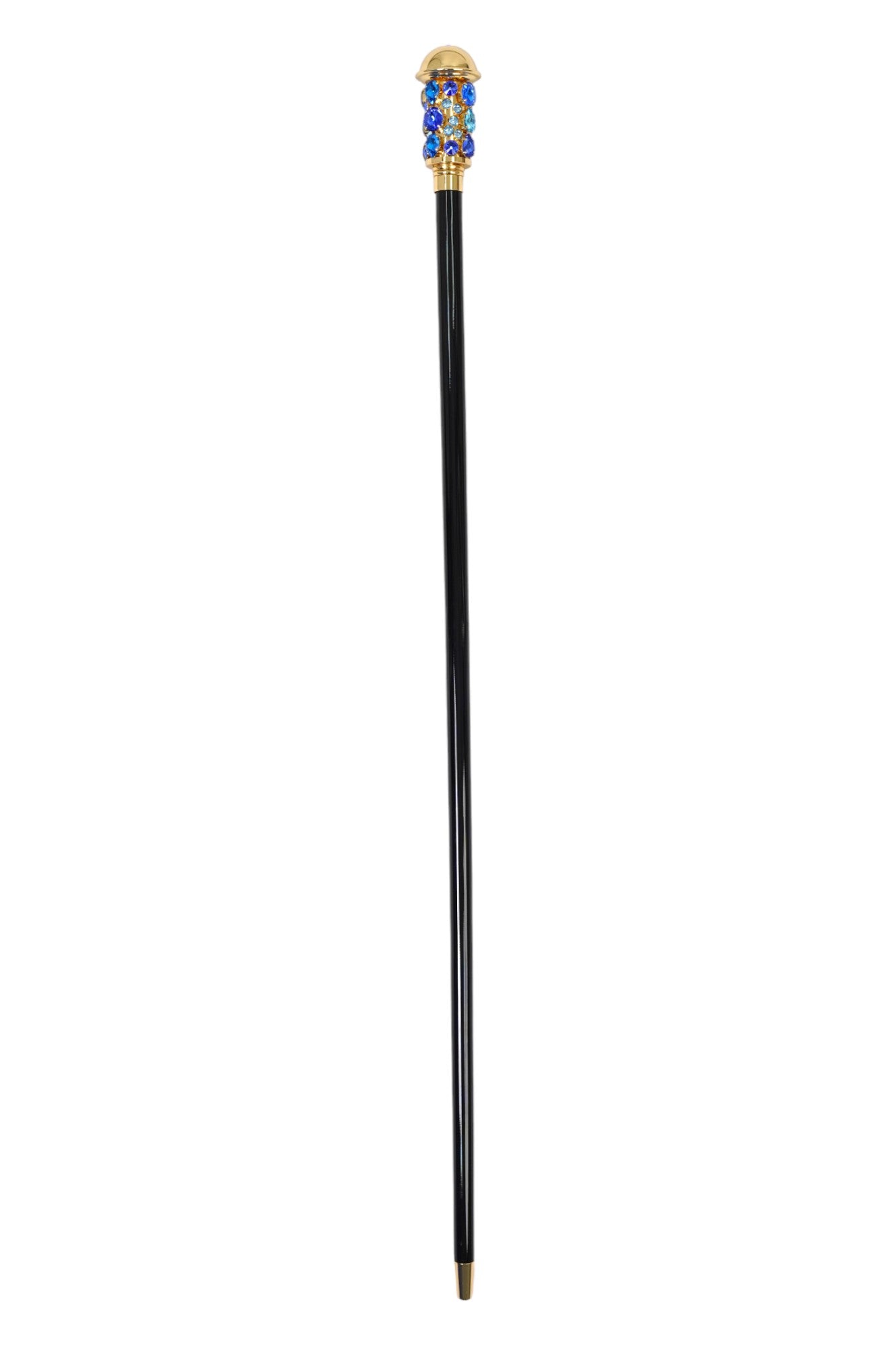 Luxurious Italian Tradition: 24K Gold-Plated Walking Cane Embellished with Crystals