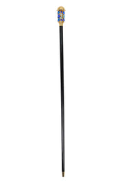 Luxurious Italian Tradition: 24K Gold-Plated Walking Cane Embellished with Crystals