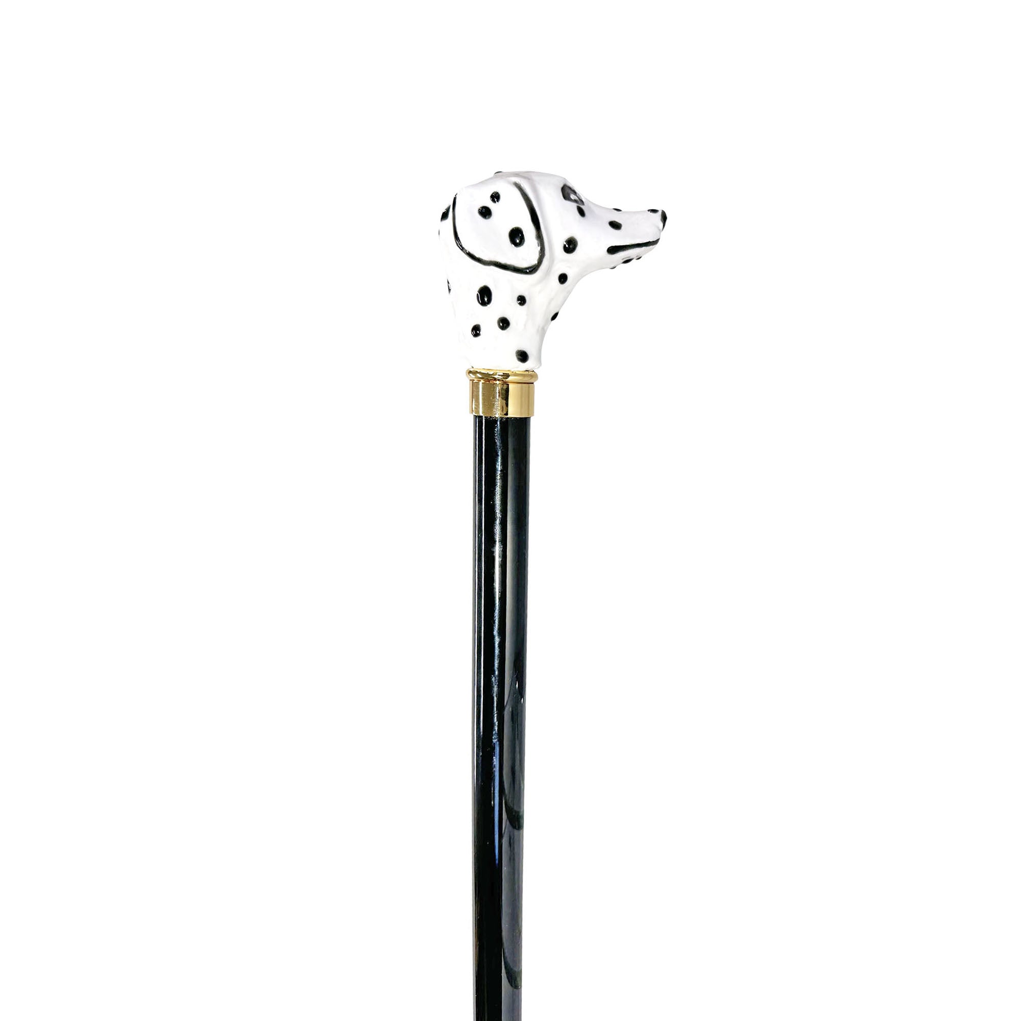 Hand-enameled Dalmatian Dog Walking stick