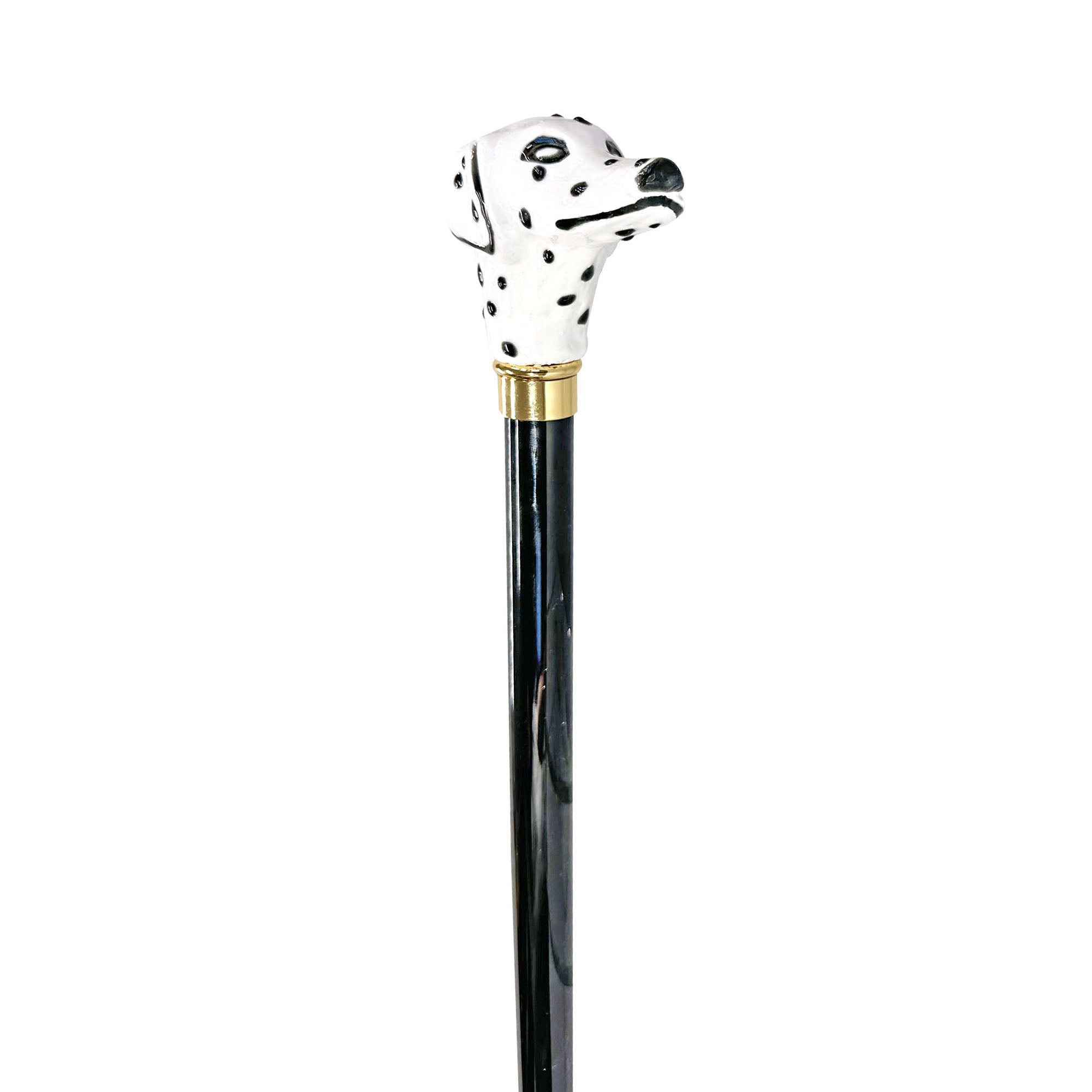 Hand-enameled Dalmatian Dog Walking stick