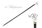 Hand-enameled Dalmatian Dog Walking stick