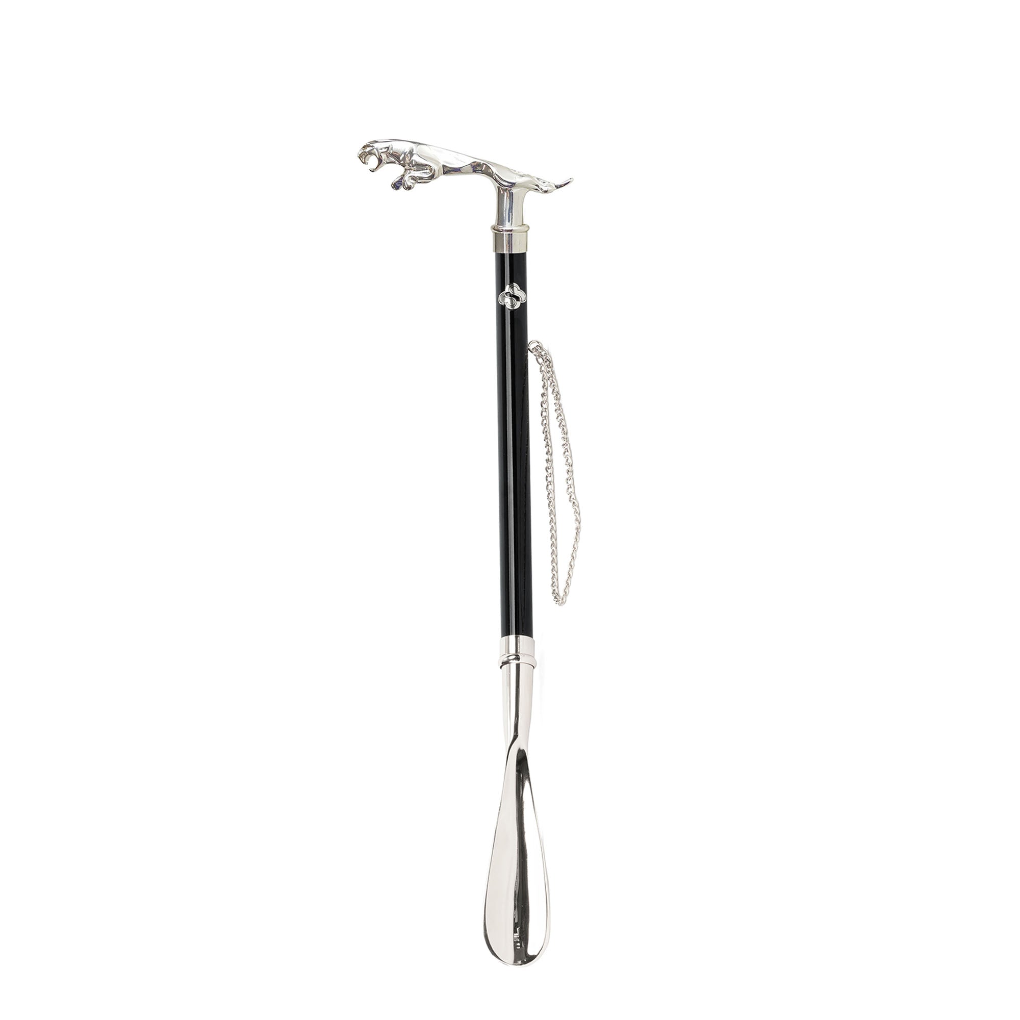 Calzador con mango de jaguar bañado en plata 925