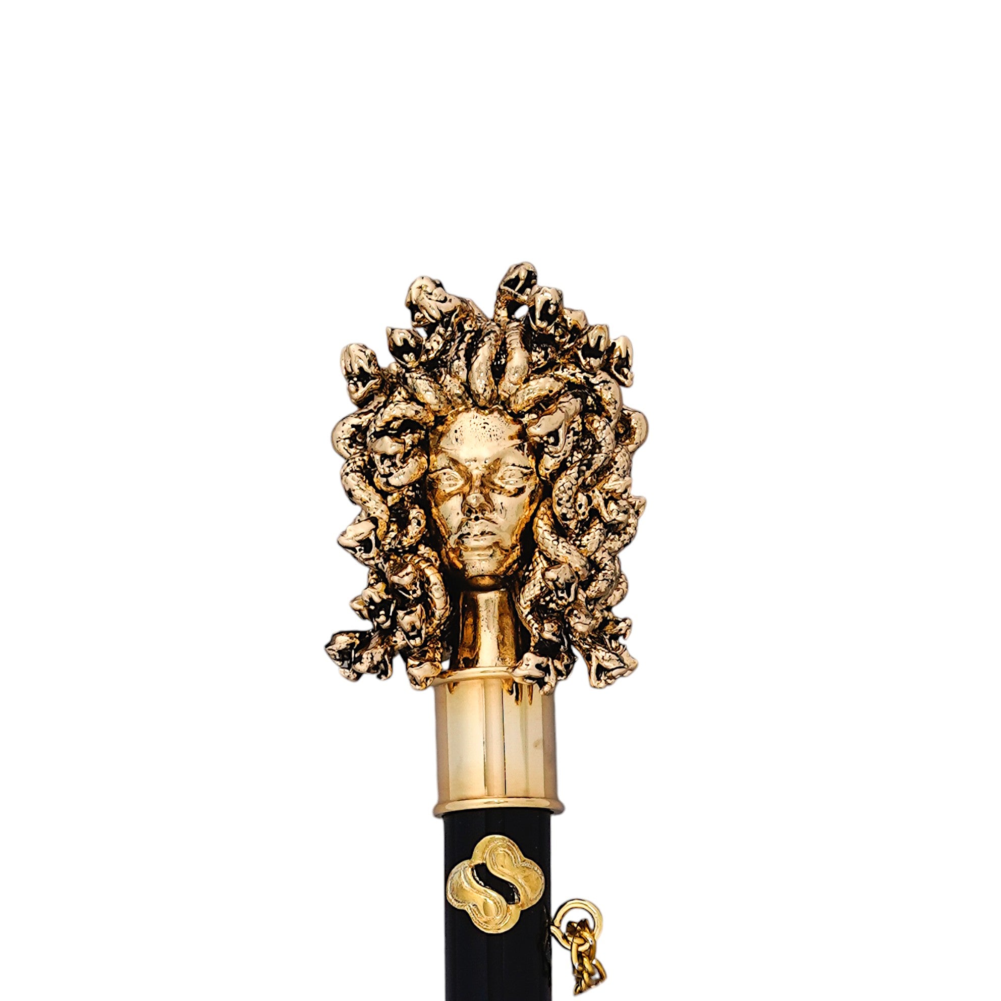 Calzador Medusa bañado en oro de 24 quilates
