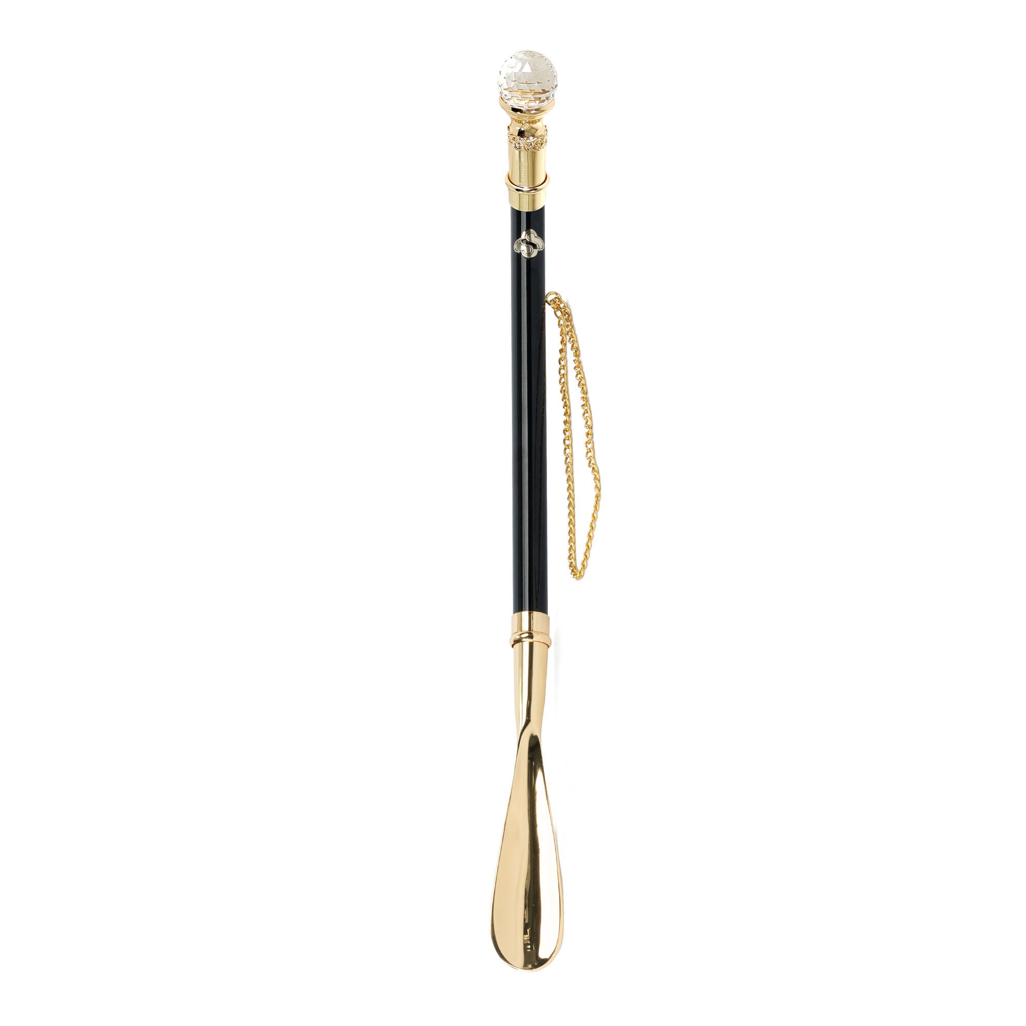 Elegancia italiana: calzadores artesanales con oro de 24 quilates y cristal