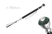 Calzador elegante - Pomo con incrustaciones de esmeralda