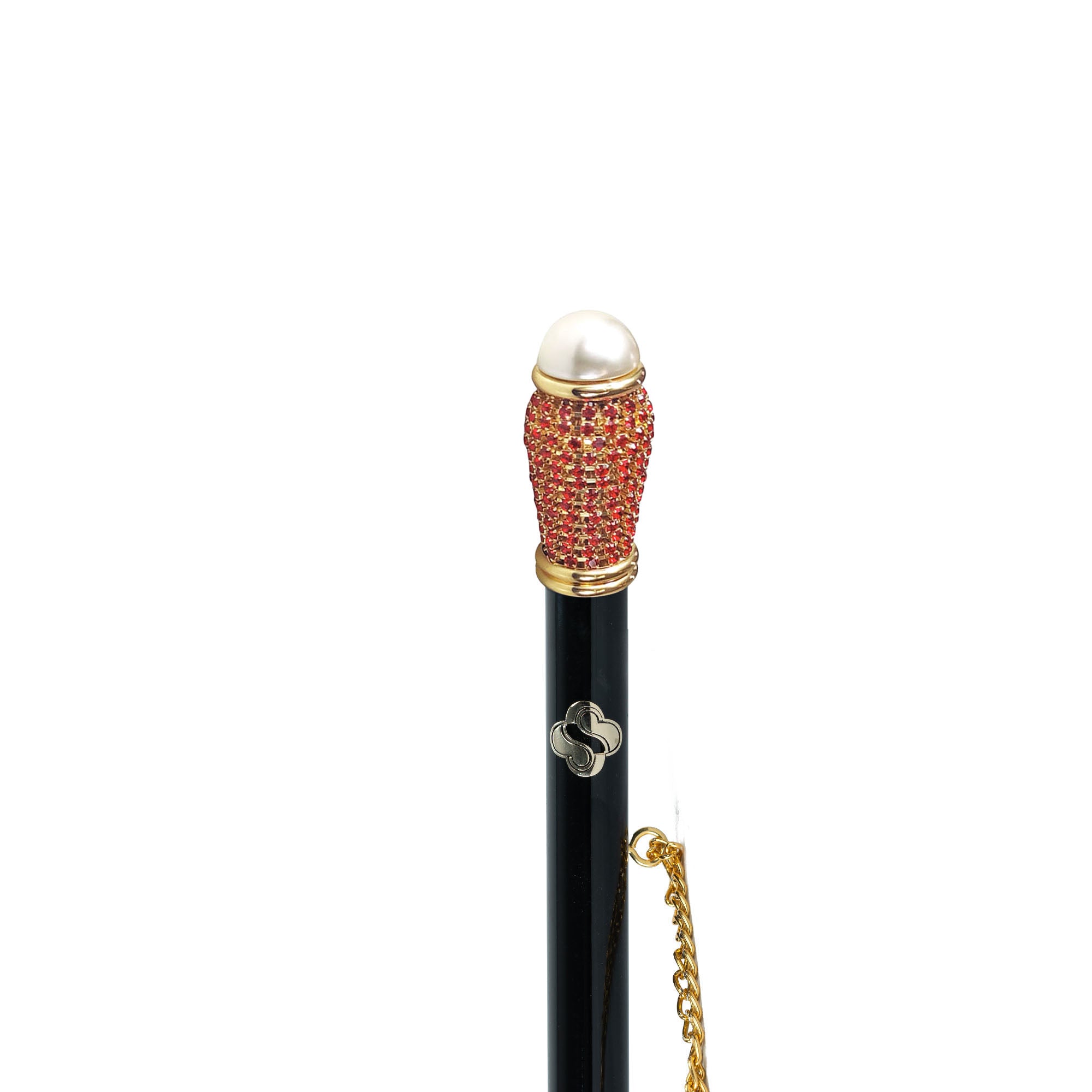Golden Treasure: 24K Gold-Plated Shoehorn with Siam crystals