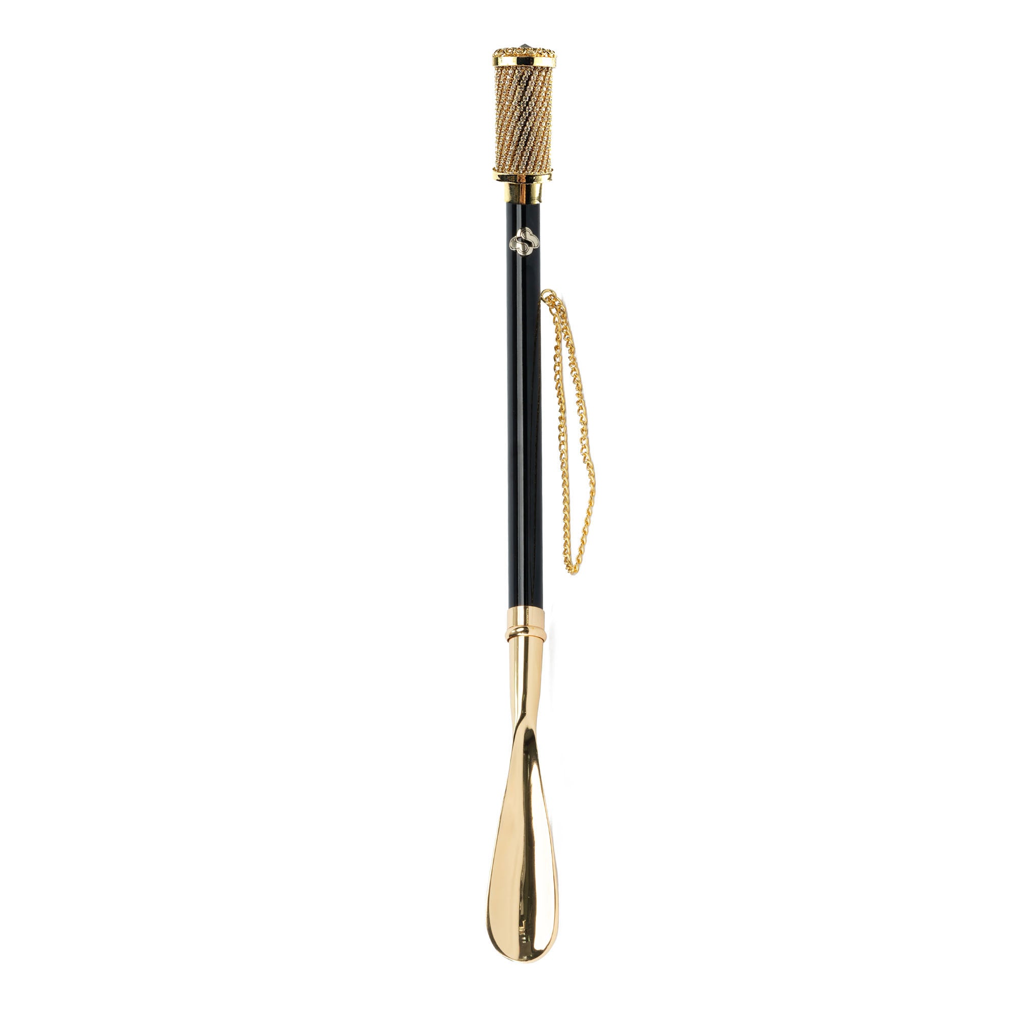 Golden Perfection: 24K Gold-Plated Shoehorn with Crystals