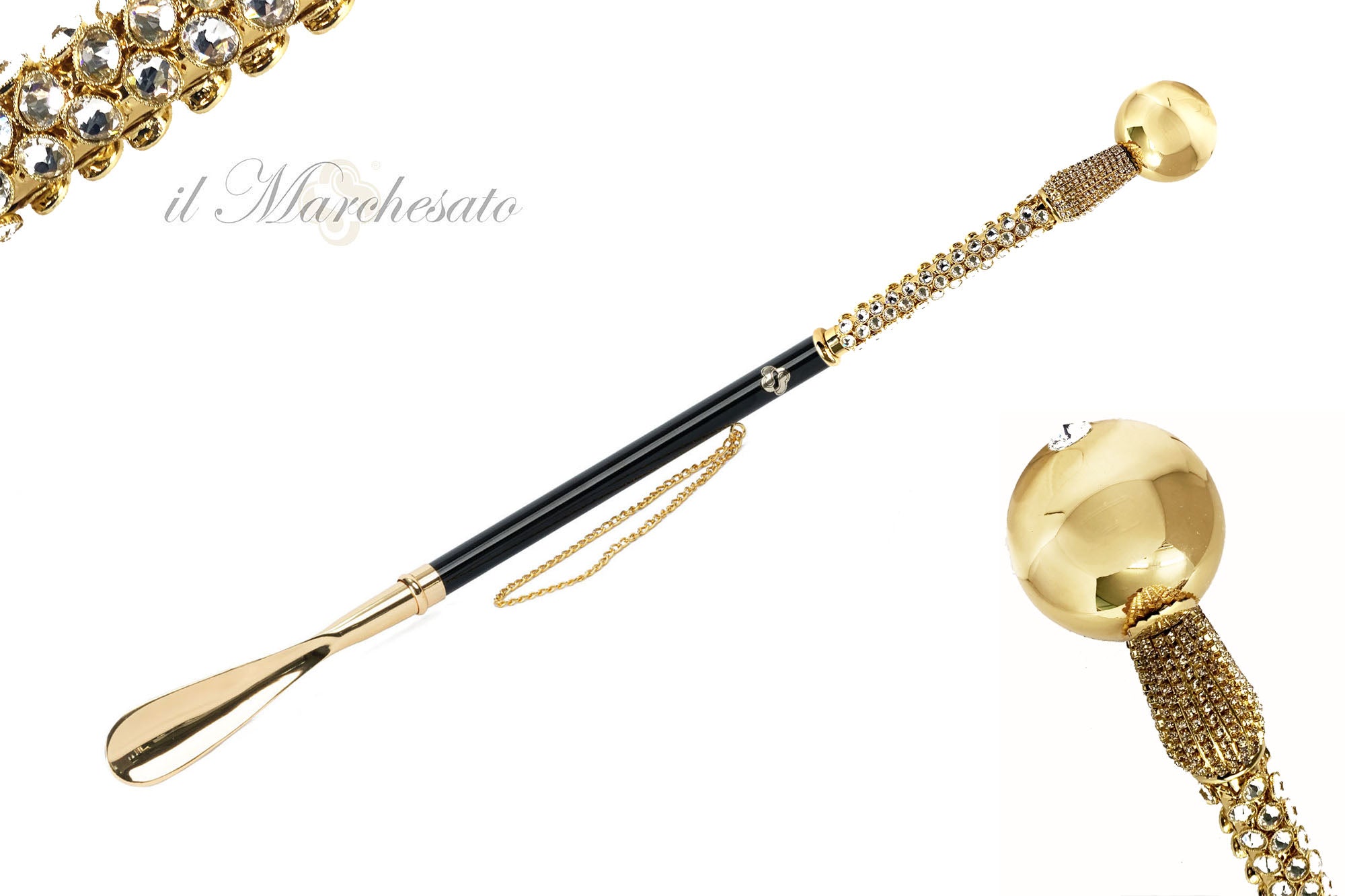 Chic Elegance: Ultra-Luxury Shoehorn Adorned with Hundreds of Crystals