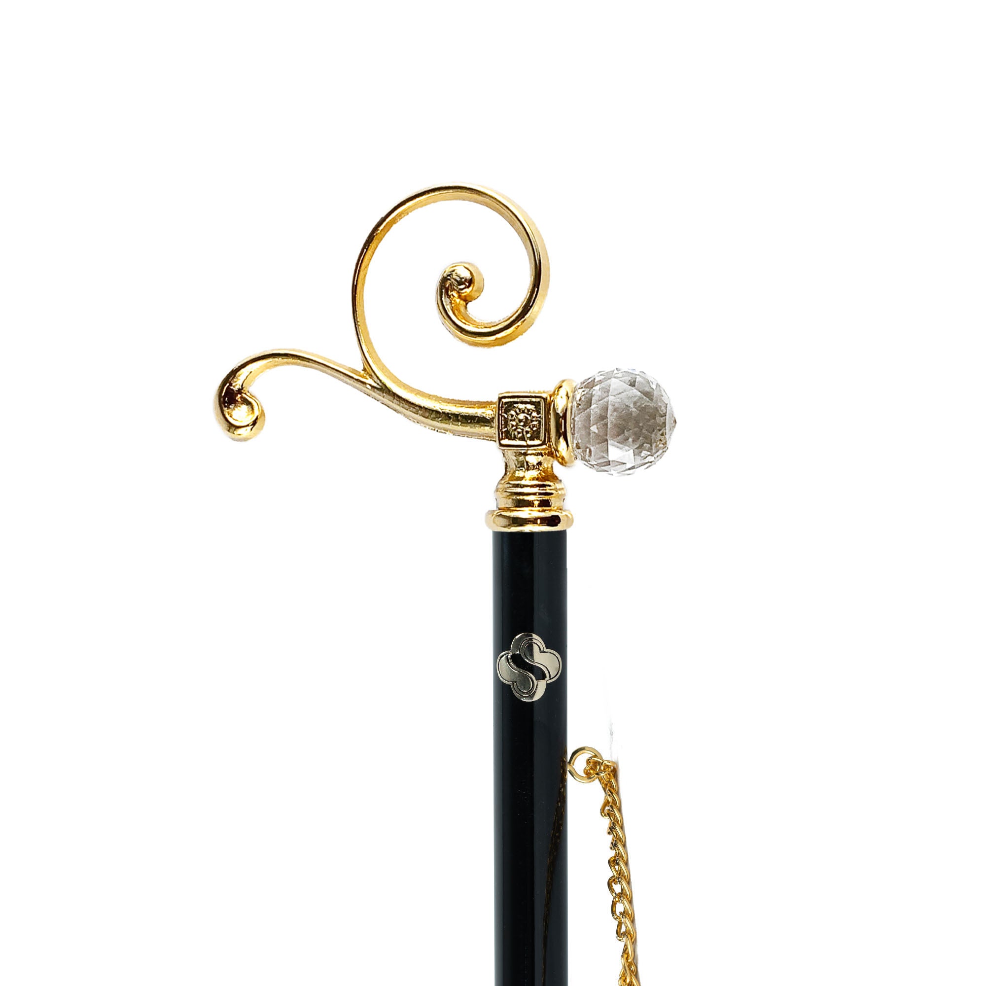 Elegancia Esculpida: Calzador Italiano con Cristal Dorado