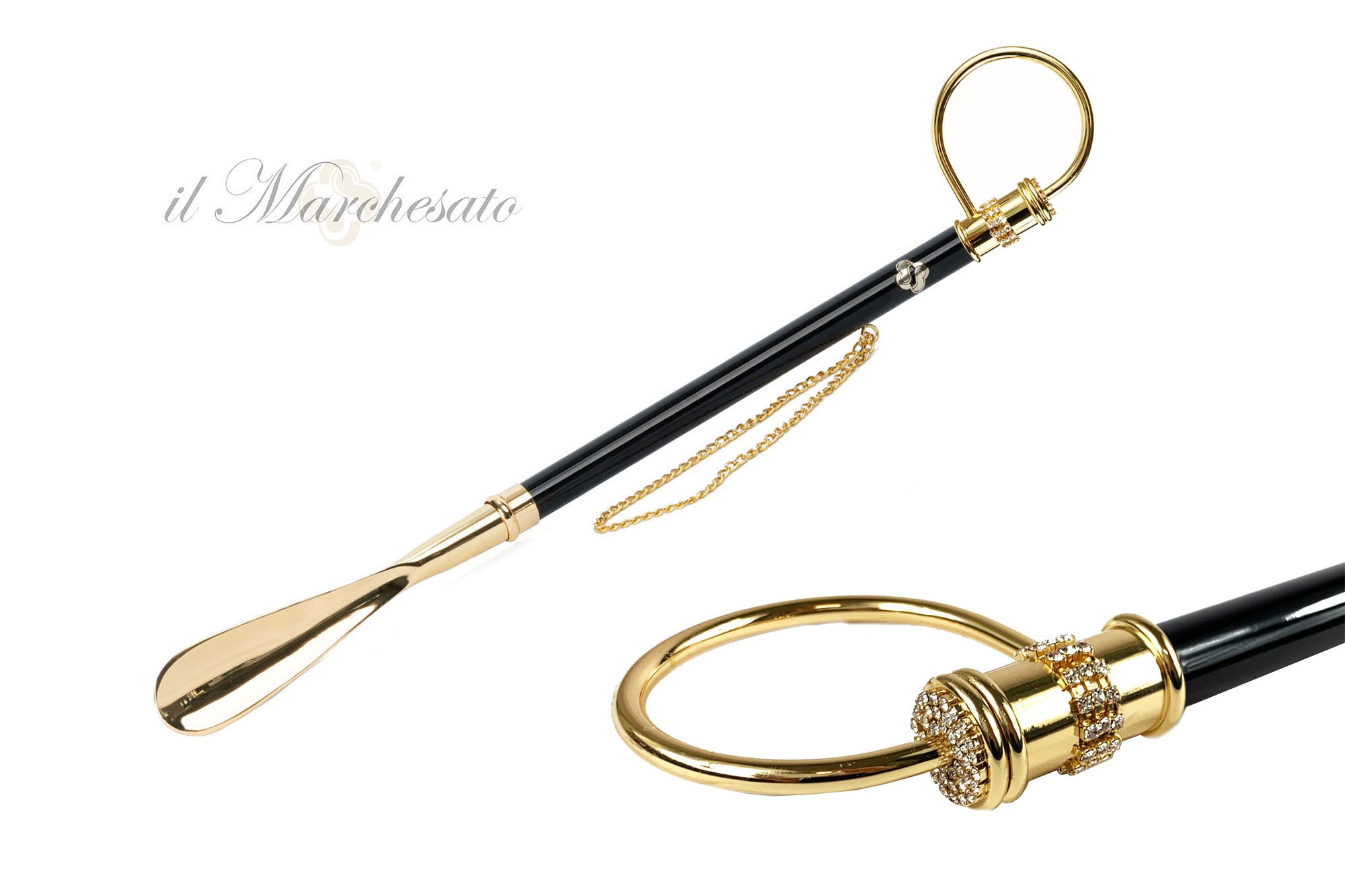 Artisanal Italian Shoehorn: Luxury Crystals at Your Service