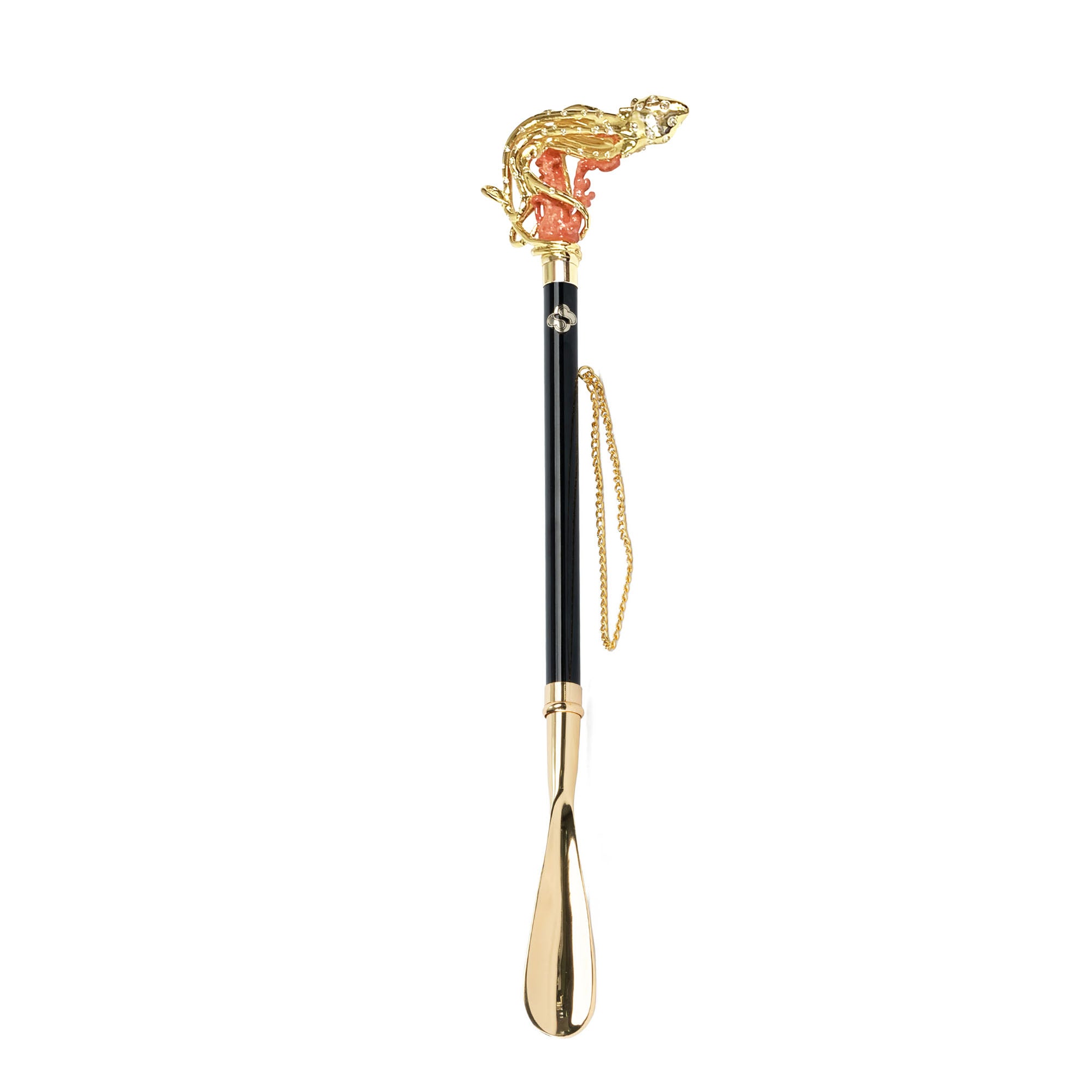 Golden Octopus: 24K Gold-Plated Shoehorn with Unique Tentacle Grip