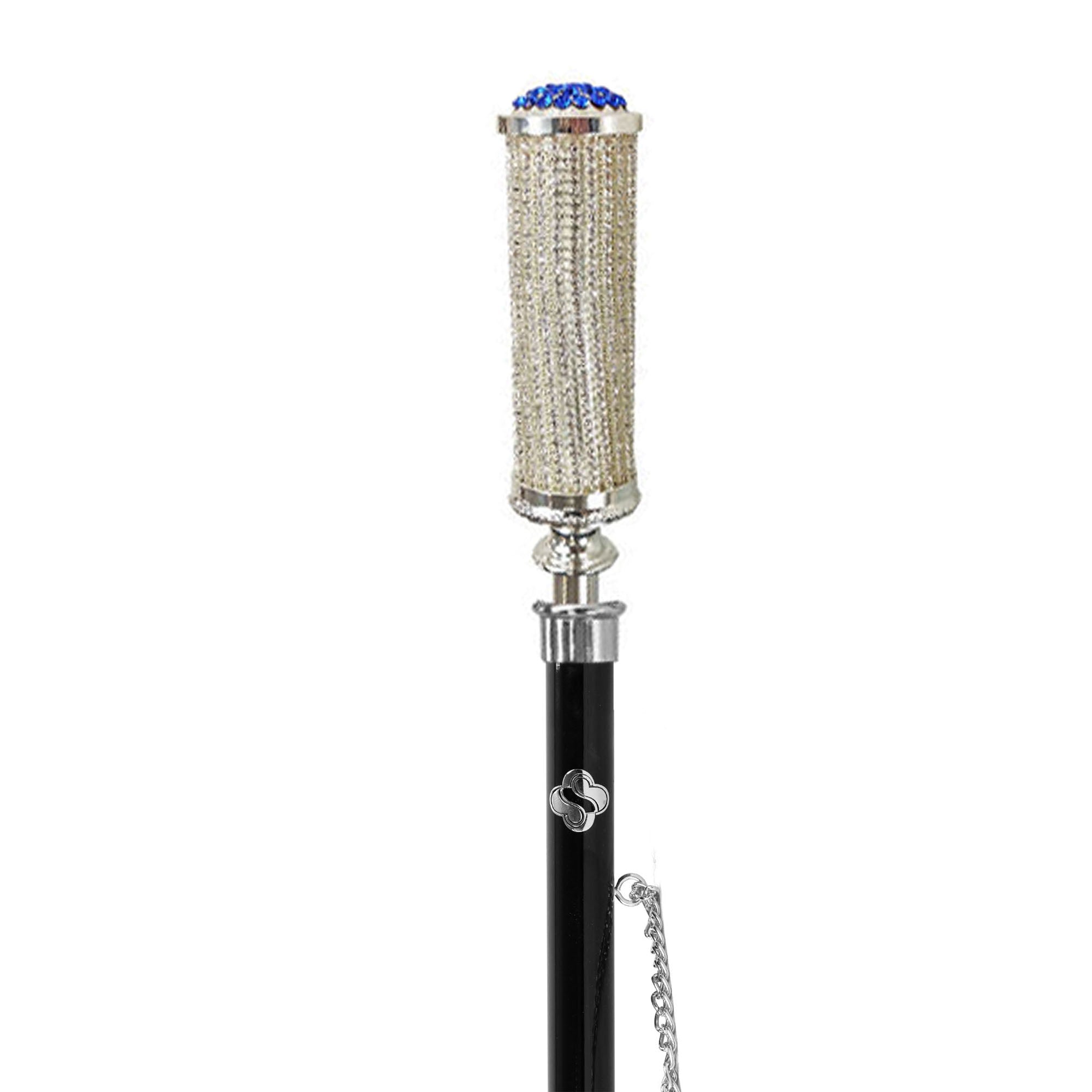 Elegant Silver Shoehorn with Sparkling Crystals