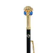 Elegancia artesanal: Calzador de cristal azul de la mejor calidad de Italia