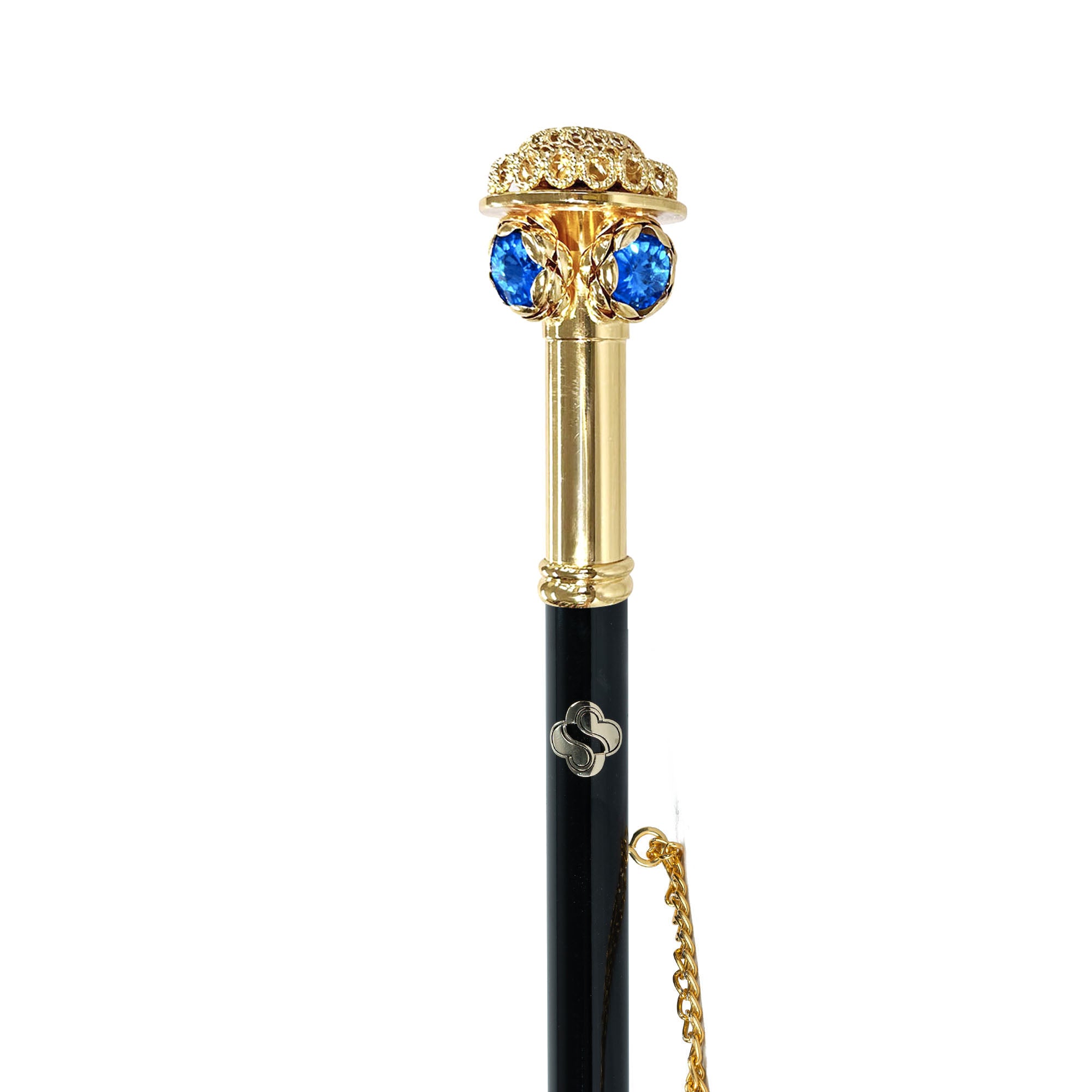 Elegancia artesanal: Calzador de cristal azul de la mejor calidad de Italia
