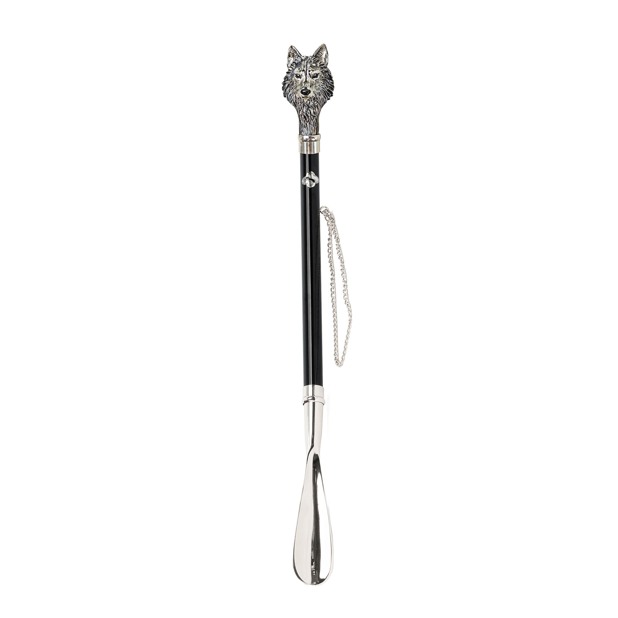 Calzador de lobo exclusivo esmaltado a mano - Bañado en plata 925