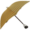 Handmade Leather Seat Umbrella- Multicolored Tartan - il-marchesato