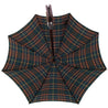 Handmade Leather Seat Umbrella- Green & Brown Tartan - il-marchesato