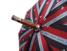 Multicolour Striped Umbrella - Natural Chestnut Wood-Handle - il-marchesato